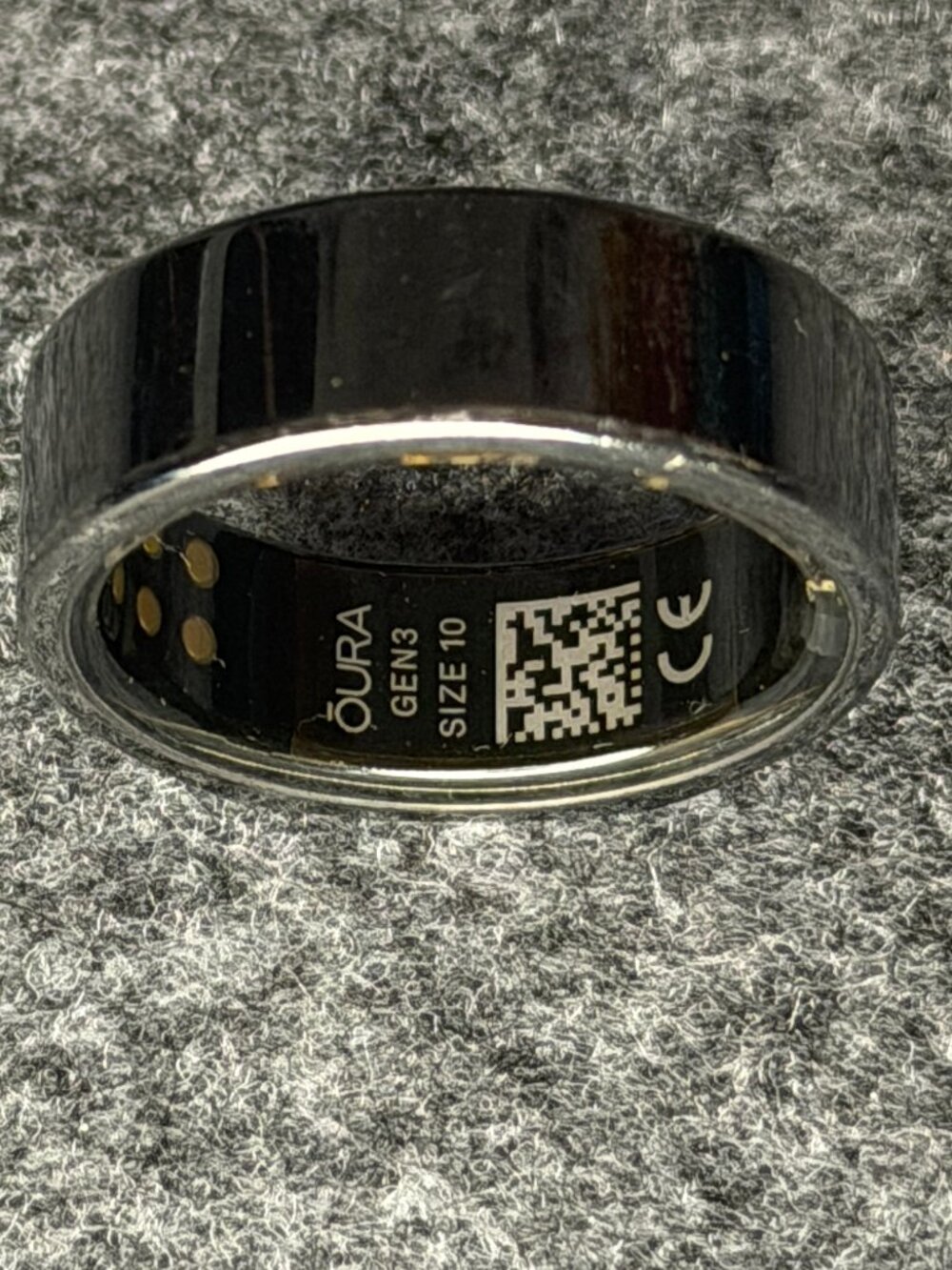 Oura Ring Gen 3 Smart Ring Black Size 10 Untested